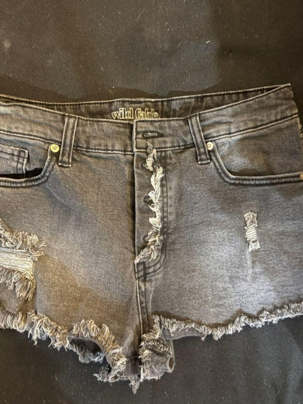 Dark Wash Wild Fable cutoff jean shorts